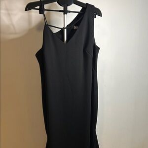 DKNY Elegant Black Asymmetrical Dress